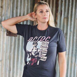 NEW AC/DC Dirty Deeds Vintage Graphic Tee